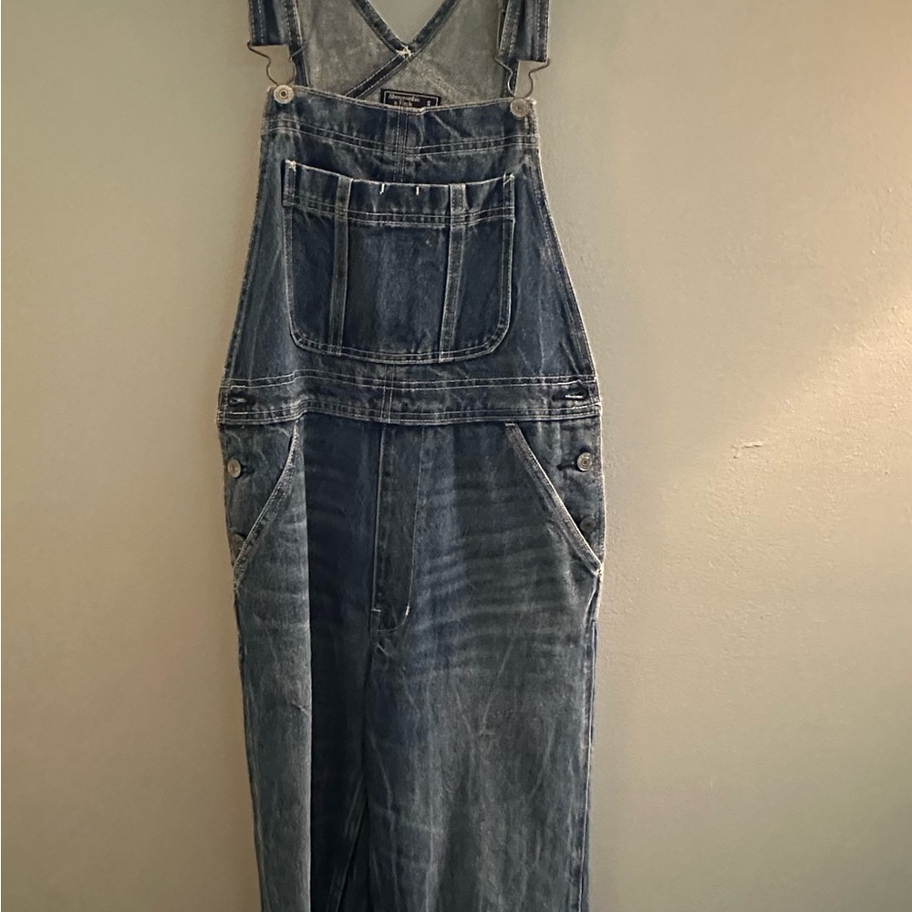 Abercrombie & Fitch Blue Denim Overalls Classic Style